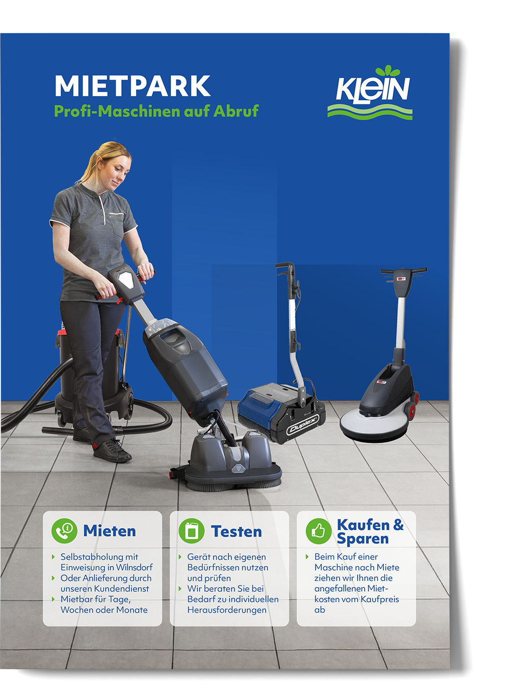 Flyer Mietpark Reinigungsmaschinen