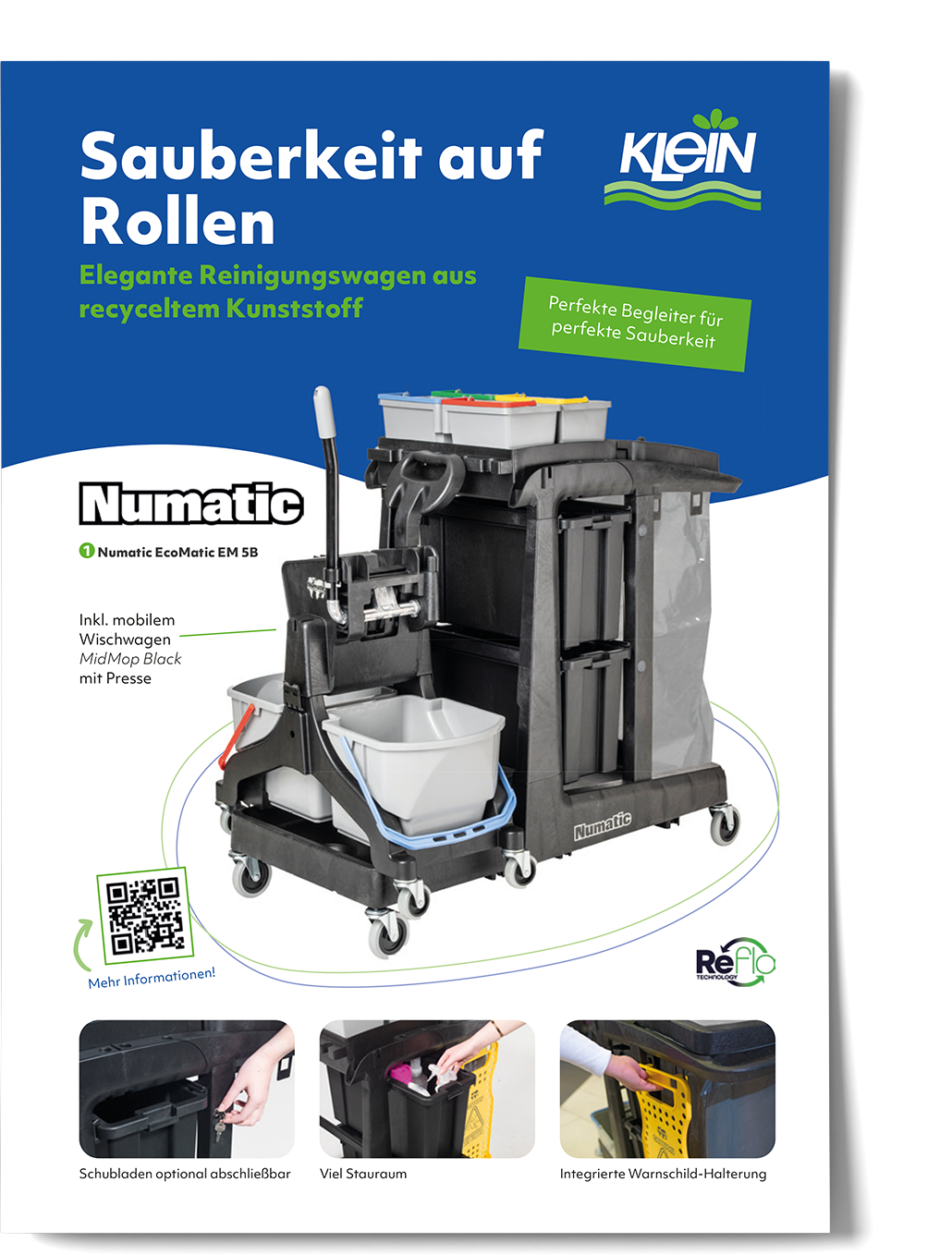 Flyer Numatic Reinigungswagen