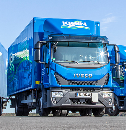 Wilhelm Klein blaue LKW Fuhrpark