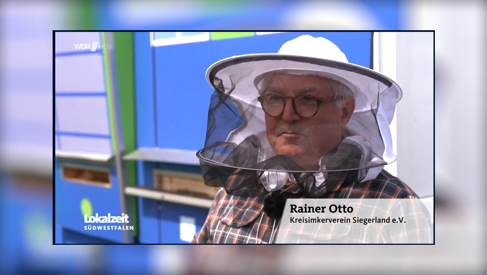 Rainer Otto, Imker beim KLEIN Bienen-Team, in der "Lokalzeit Südwestfalen" vom WDR