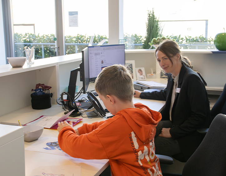 Am Arbeitsplatz von Stephanie und Kalle